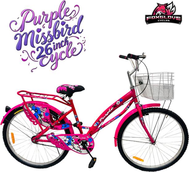 FOXGLOVE PURPLE 26 INCH PINK COLOUR GIRLS CYCLE FOR AGE 9 PLUS YRS 90 % FITTED 26 T (inch) Road Cycle