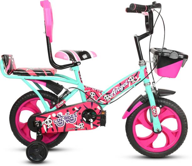 Lsn rides 14T Angel Pvc Rim Tyre Seagreen Bicycle For Kids 14 T (inch) Road Cycle