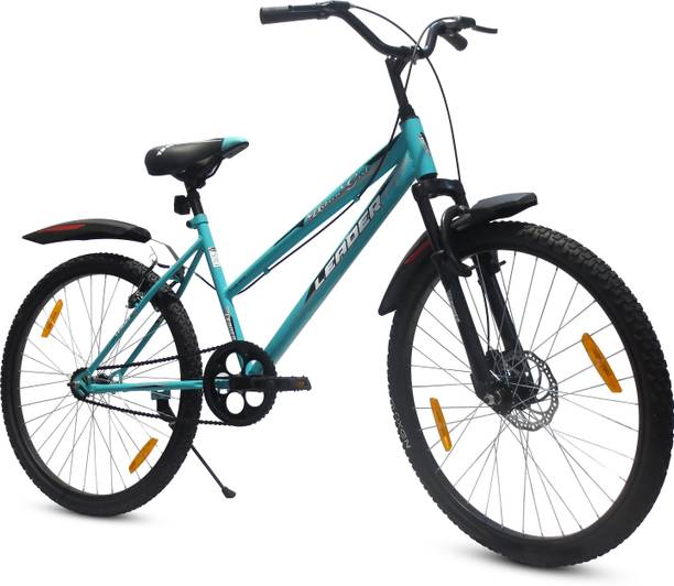 LEADER URBAN GIRL 26T CITY BIKE WITH FRONT SUSPENSION AND DISC BRAKE| Ideal for Girls 26 T लड़कियाँ की साइकिल / महिला साइकिल