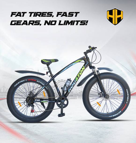 Appgrow Houston Jaguar Fat Bike Ultimate Performance Front Suspension Double Disc Brakes 26 T