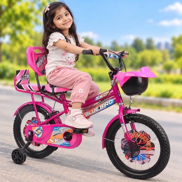 VK BIKES BICYCLE 16T ZOOM DOUBLE SEAT EDITION (PINK) FOR 4 TO 6 YEAR KIDS BABY 16 T (inch) BMX Cycle
