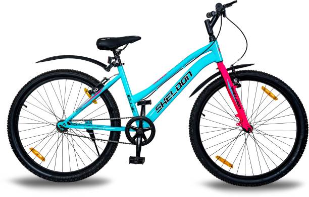 Sheldon ELLIE 26T Unisex Bike Durable Frame Disc Brakes Stylish Design for Kids & Adults 26 T Hybrid Cycle/City Bike