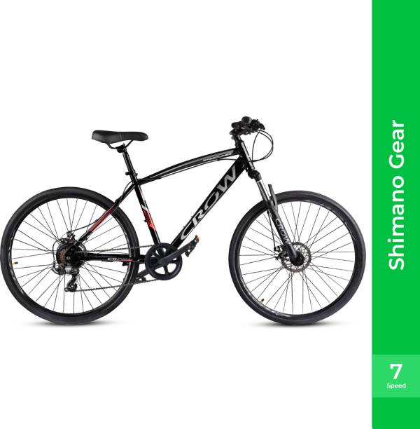 Crow SPEEDLINER 7 | FULLY FITTED | SHIMANO GEARED | FRONT SUSPENSION | DUAL DISC 700C T Hybrid Cycle/City Bike