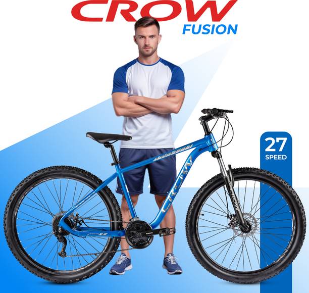 Crow FUSION 27 | 6061 ALLOY FRAME | FULLY FITTED | LOCKOUT SUSPENSION 29 T (inch) Mountain Cycle