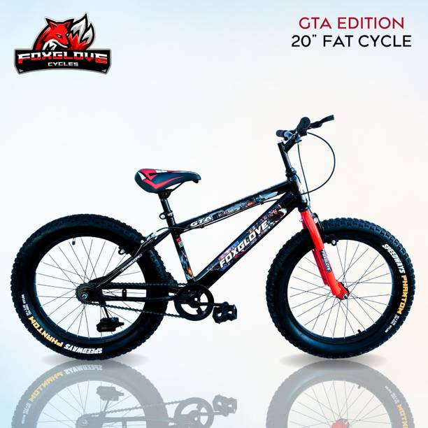 FOXGLOVE GTA edition 20 INCH FAT TYRE CYCLE IN RED & BLACK FOR AGE 5 TO 10 YRS 90% FITTED 20 T (inch) Fat Tyre Cycle