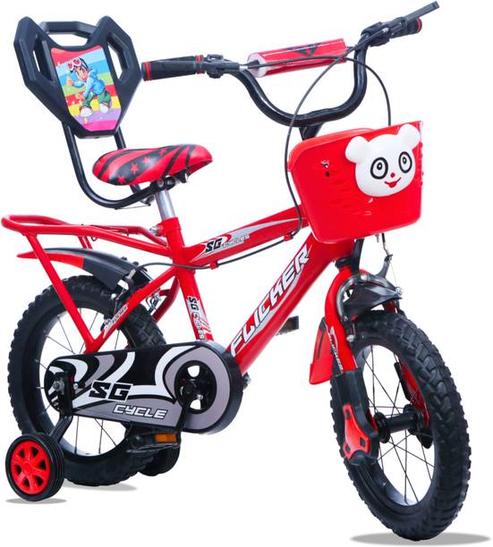 SG CYCLES FLICKER 16T BMX Kids Cycle with Training Wheels and Basket(85% ASSEMBLED) 16 T (inch) BMX Cycle