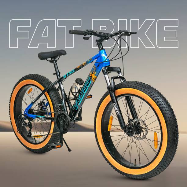 VESCO Stag 24T- 21 Gears Fat Tyre Cycle for boys, girls 9+,Disc Brakes With Suspension 24 T (inch) Fat Tyre Cycle