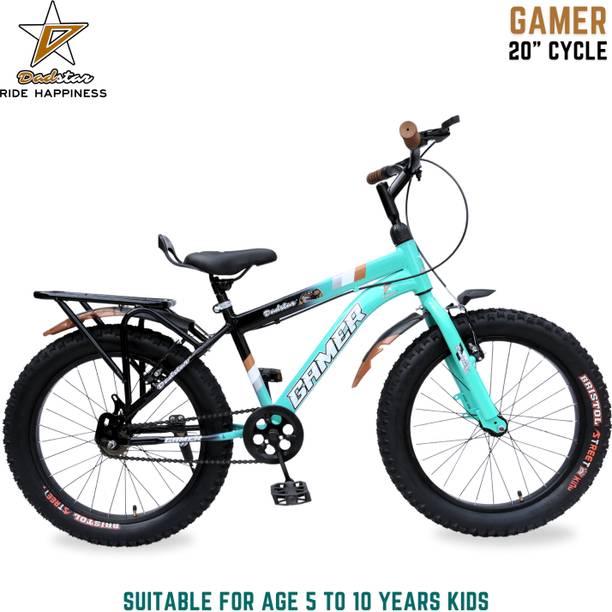DADSTAR GAMER 20 INCH FAT TYRE 20.300 V BRAKE 20T IBC KIDS CYCLE SEA GREEN COLOUR 20 T (inch) Road Cycle