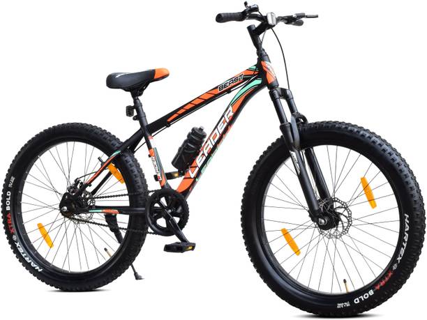 LEADER Beast 26x300 Fat Bike/with Front Suspension& Dual Disc Brake_Single Speed 26 T फैट टायर साइकिल