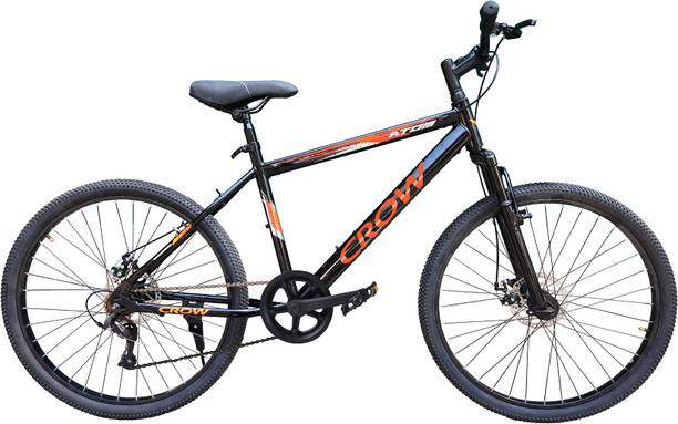 Crow ATOM 7 SPEED|FRONT SUSPENSION FORK|DUAL DISC BRAKE|geared 26 T (inch) Mountain Cycle