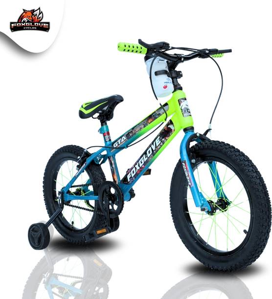 FOXGLOVE edition 16 INCH BICYCLE IN FANCY COLOUR SPOKES FOR KIDS AGE 4 TO 8 YRS 16 T (inch) Fat Tyre Cycle