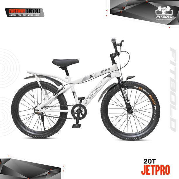 FITBOLD JetPro IBC | 20T | Glossy White| Age 5-8 Years | 99% Assembled | Ready to Ride 20 T (inch) BMX Cycle