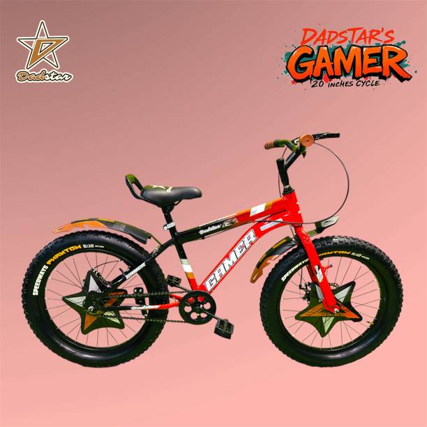 DADSTAR GAMER 20 INCH FAT TYRE CYCLE DOUBLE DISC SUITABLE FOR 5 TO 10 YEARS KIDS 20 T (inch) Road Cycle