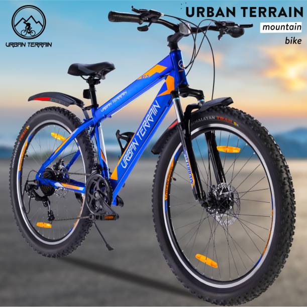 Urban Terrain Shimano Geared Cycles for Men with Front Suspension & Dual Disc Brake MTB UT1001 27.5 T Road Cycle