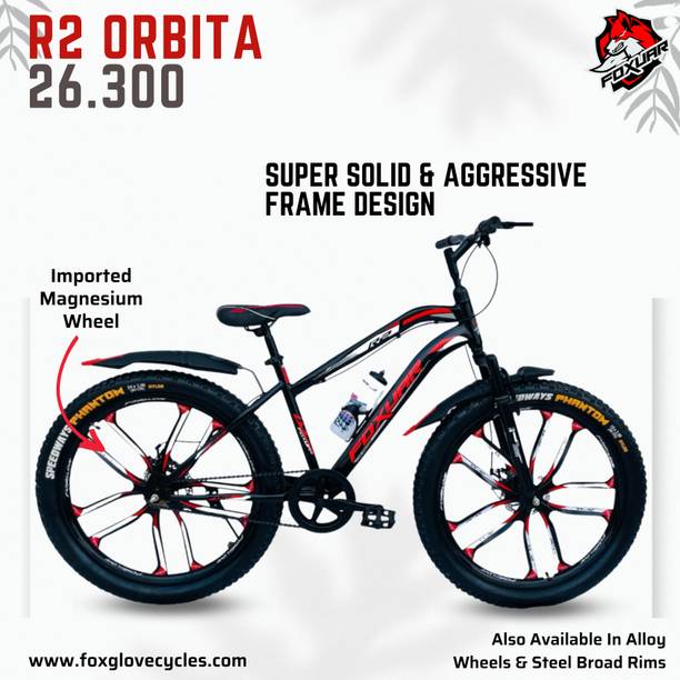 FOXGLOVE R2 26.300 CHERRY RED MAGNESIUM WHEEL 6 FAT TIRE TUBE FOR AGE 12 PLUS 90%FITTED 26 T (inch) Fat Tyre Cycle