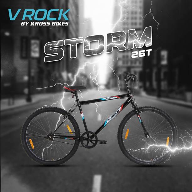 Vrock Storm 26T, Single Speed Mountain Bike, Steel Frame, Rigid Fork, Caliper Brakes 26 T (inch) Mountain Cycle
