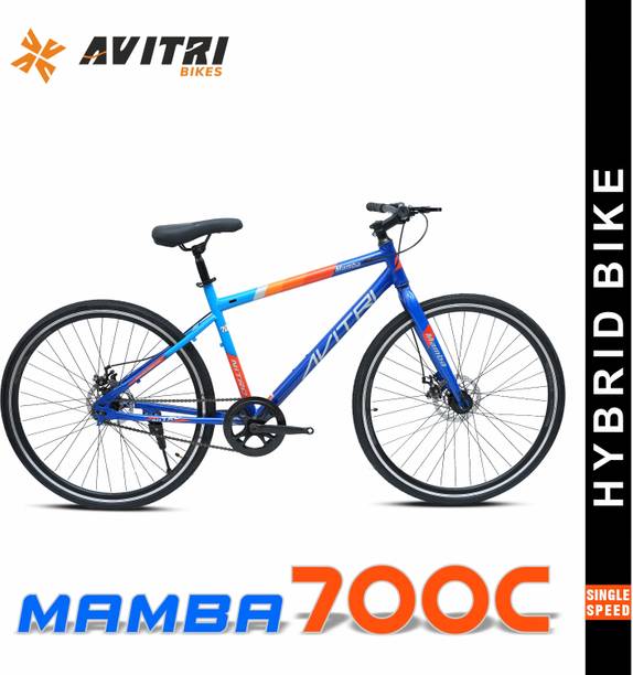 AVITRIBIKES Mamba 700C Hybrid Bike Double Wall Alloy Rims Dual Disc Brake Rigid Design 700C T (inch) Hybrid Cycle/City Bike