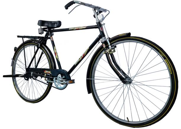 Rally Popular 22 Inch Men's Full Size Bicycle with Carrier, Stand and Lock 26 T (inch) Hybrid Cycle/City Bike