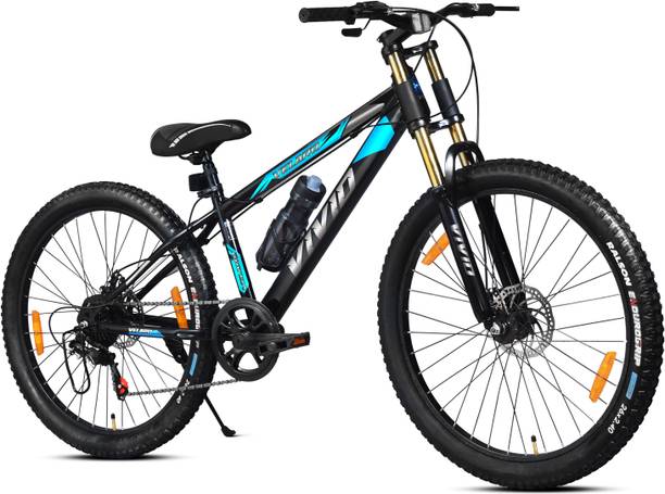 VIVID Velaro Pro Double Crown Suspension 7 Gear Cycle | Dual Disc Brakes with Mega Hub 26 T (inch) Mountain Cycle
