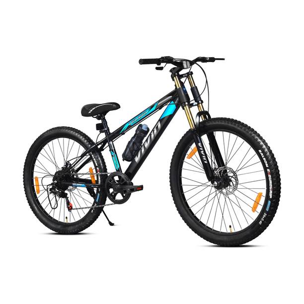 VIVID Velaro Pro Double Crown Suspension 7 Gear Cycle | Dual Disc Brakes with Mega Hub 26 T (inch) Mountain Cycle