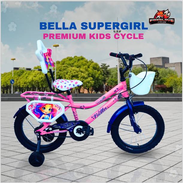 FOXGLOVE BELLA 16 INCH BARBIE PINK WITH DRESS GUARD TYRE TUBE FOR AGE 5 PLUS 90% FITTED 16 T