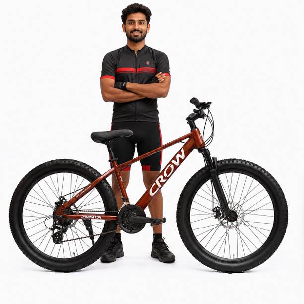 Crow DOMINATOR 21 SPEED 27.5T MTB| DUAL DISC BRAKE|SHIMANO GEARS| 26 T (inch) Mountain Cycle