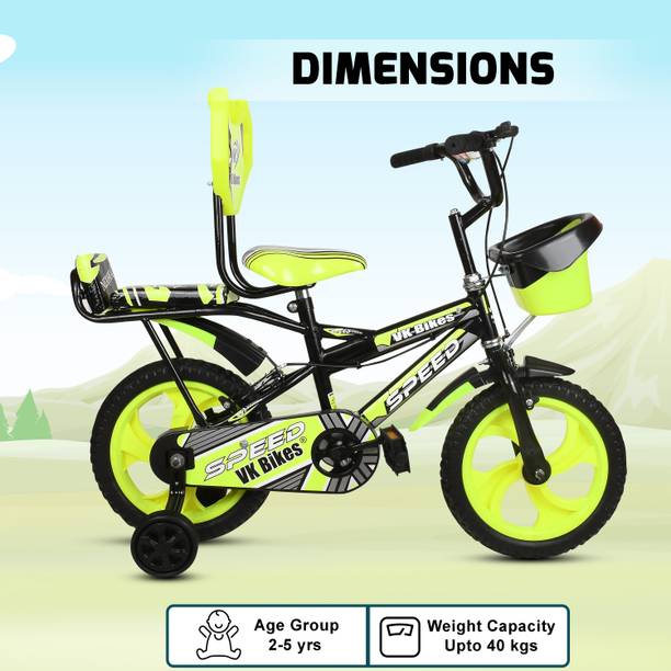 NEXOVA 14T LITTLE SPEED DOUBLE GADDI FLORO GREEN 14 T BMX Cycle