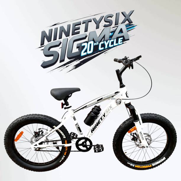 FOXGLOVE Ninety Six 20 INCH WHITE FAT TYRE BICYCLE FOR KIDS AGE 5 TO 8 YEARS 95% FITTED 20 T
