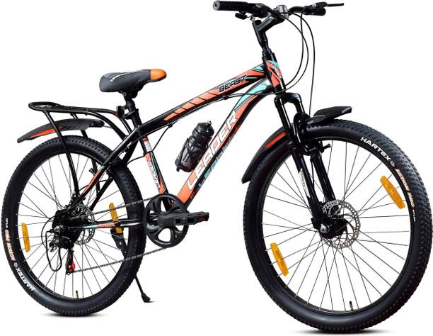 LEADER Beast 26T IBC Premium Cycle for Men with Front Suspension & Dual Disc Brakes 26 T (inch) Mountain Cycle