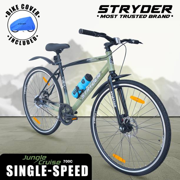 STRYDER 700C Jungle Cruise with Bike Cover | 700C T (inch) Hybrid Cycle/City Bike