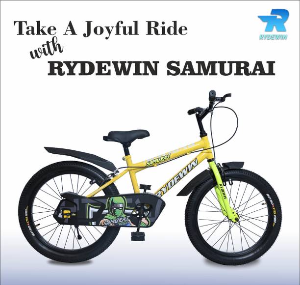 RYDEWIN Samurai 20T Bicycle for Young Kids Yellow Anti Skid Paddle 20 T