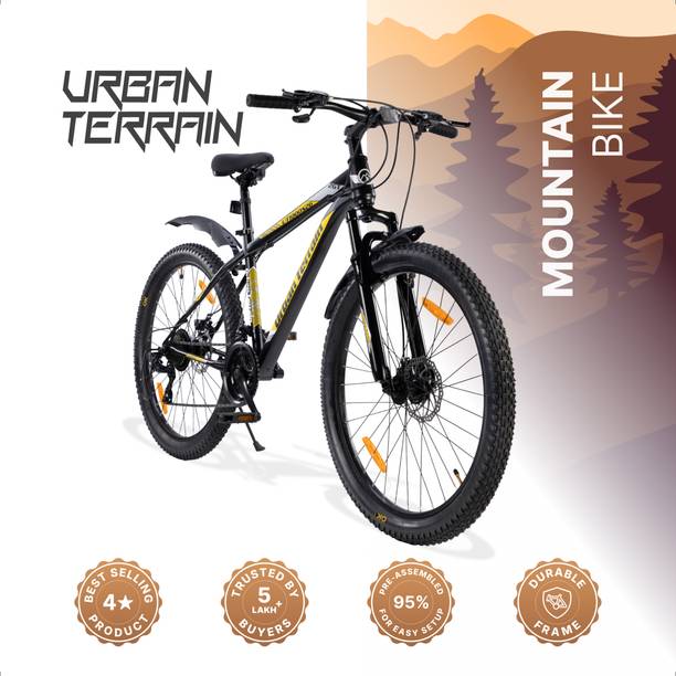 Urban Terrain UT1000S26 Steel MTB Cycles Shimano Geared for Men with Dual Disc Brake 26 T (inch) Road Cycle