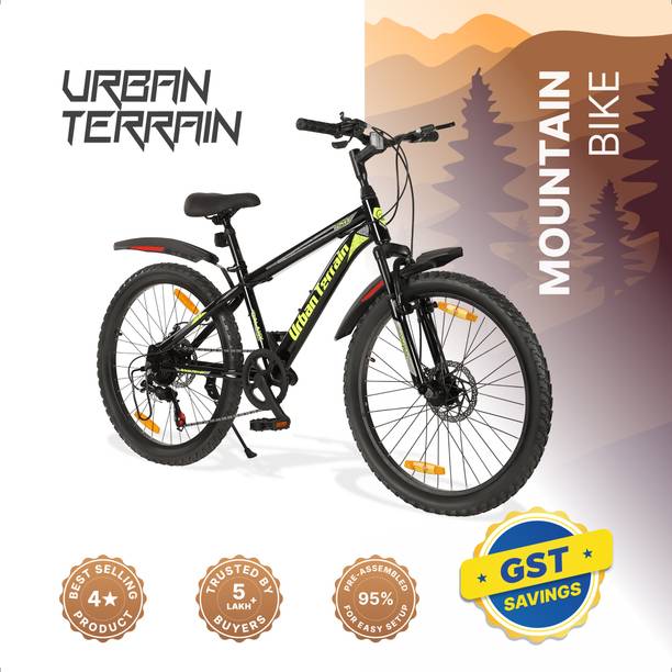 Urban Terrain Galaxy Max 24T Geared High Performance MTB Cycles For Men With Dual Disc Brake 24 T (inch) Road Cycle
