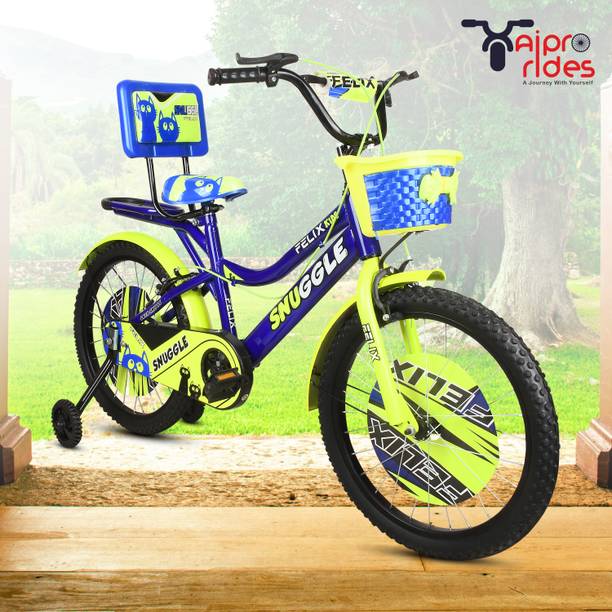 Xaipro 20T Snuggle Cycle (BLUE & LIME GREEN) FOR 5 TO 8 YEARS KIDS 96% ASSEMBLE CYCLE 20 T (inch) BMX Cycle