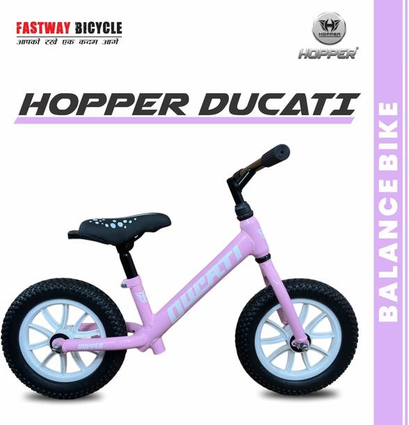 Fastway Bicycle Hopper Balance Bike 12T Kids | Pink | Age 2-4 Years | 99% Assembled | 12 T (inch) Utility Bike