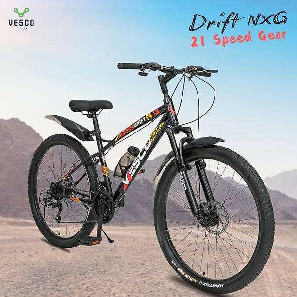 VESCO Drift NXG 27.5T- 21 Gears cycle for men, women | Front Suspension | Disc Brakes 27.5 T (inch) Mountain Cycle