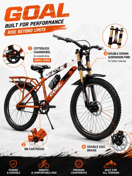 GOAL SAMURAI|| DOUBLE CROWN FORK|| DOUBLE DISC 26 T (inch) Mountain Cycle