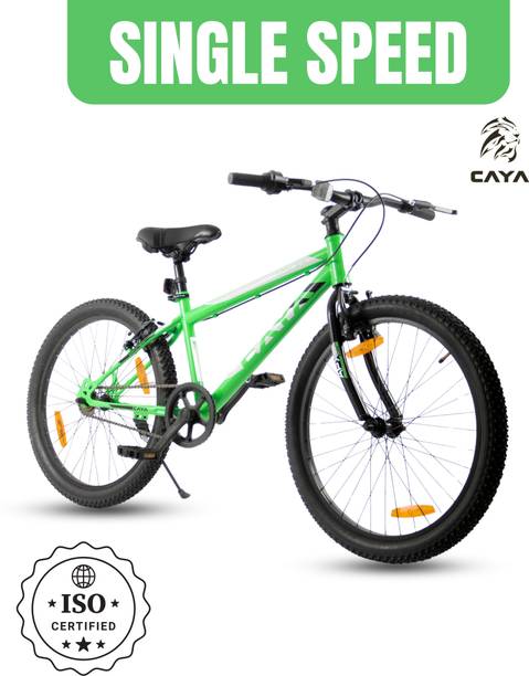 CAYA APX 24" Flash Green Front & Rear Power Brakes, Steel Frame 24 T BMX Cycle