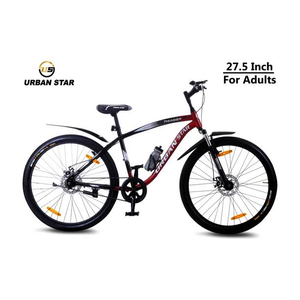 Urban Star THUNDER | 27.5T | DUAL DISC | METALLIC PAINT | 80% ASSEMBLED | FOR 15+YEARS | 27.5 T (inch) Hybrid Cycle/City Bike