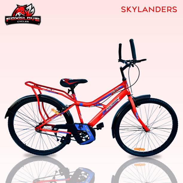 FOXGLOVE SKYLANDERS 26T IBC SMART RED STEEL FRAME TYRE TUBE FOR HEIGHT 3.5FT & ABOVE 26 T (inch) Road Cycle