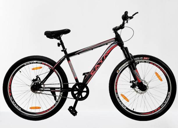 CAYA Fueled 24 Royal Matte Black Dual Disc, Double Walled Alloy Rims, Front Shocker 24 T BMX Cycle