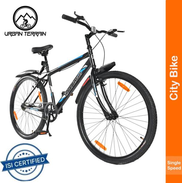 Urban Terrain Bigshot26'' Blue Mountain Bike with Cycling Event & Ride Tracking App 26 T Road Cycle