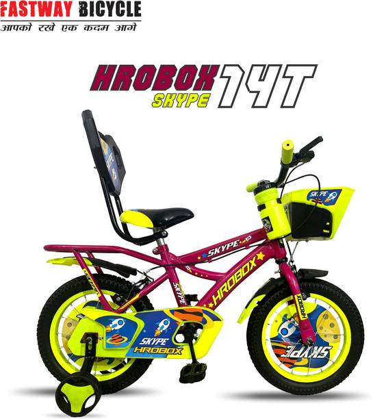 Fastway Bicycle HROBOX 14T SKYPE WITH EVA TYRE2.80, GREEN FOR KIDS 2-4 YEARS , 85% ASSEMBLED 14 T