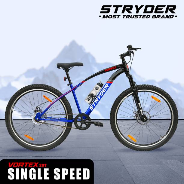 STRYDER 29" Vortex Single Speed with Disc Brakes & Front Suspension | 29 T (inch) Mountain Cycle