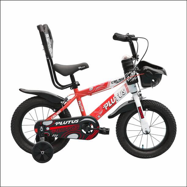 PLUTUS Crush Cycle for Kids, Power Brake, Single Speed (Red) 14 T (inch) Mountain Cycle
