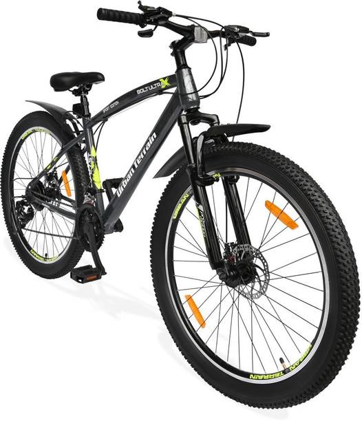 Urban Terrain Bolt Ultra 27.5T Shimano Geared Mountain Bike for Men with Dual Disc Brakes 27.5 T (inch) Road Cycle