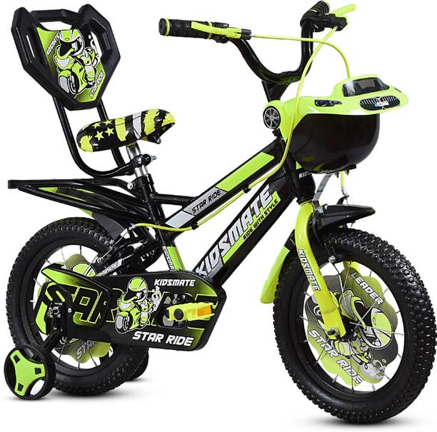Kidsmate Star Ride 2.0 Kids Bicycle with Training Wheels | Cycle For Kids Aged 2-5 yrs 14 T (inch) Road Cycle