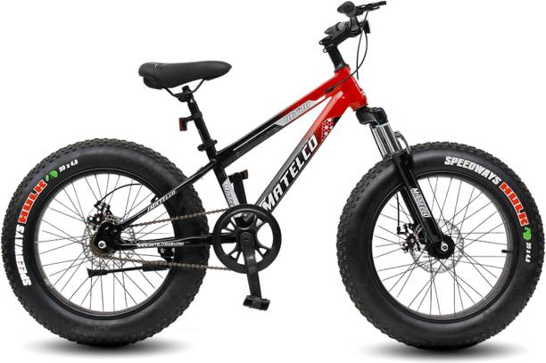 MATELCO FATBIKE 20x400 RED BLACK 20 T (inch) Fat Tyre Cycle