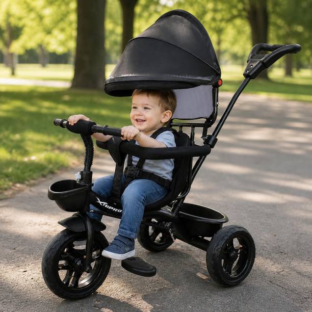 Xaipro PREMIUM NEW R-1 HOOD TRICYCLE FOR 1 TO 3 YEAR KIDS TRICYCLE 10 T (inch) Balance Bike