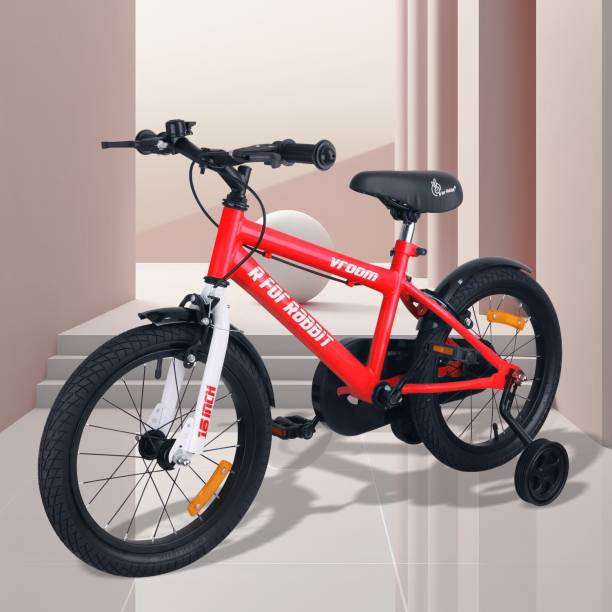R for Rabbit Vroom Bicycle for Kids 16'' for 4-7 Years | Training Wheels| 90% Installed 16 T Road Cycle